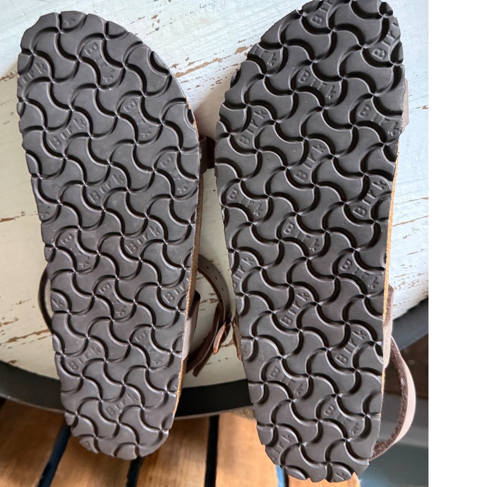 Birkenstock Yara Sandals Mocha Brown Birko-Flor Strappy Ankle Wrap Womens 37 - Picture 3 of 8